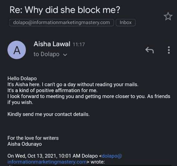 can't go a day without reading my emails