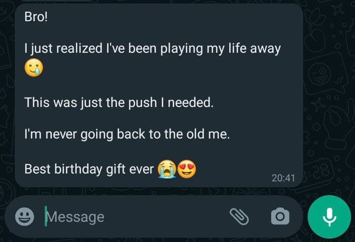 playing life away mindset
