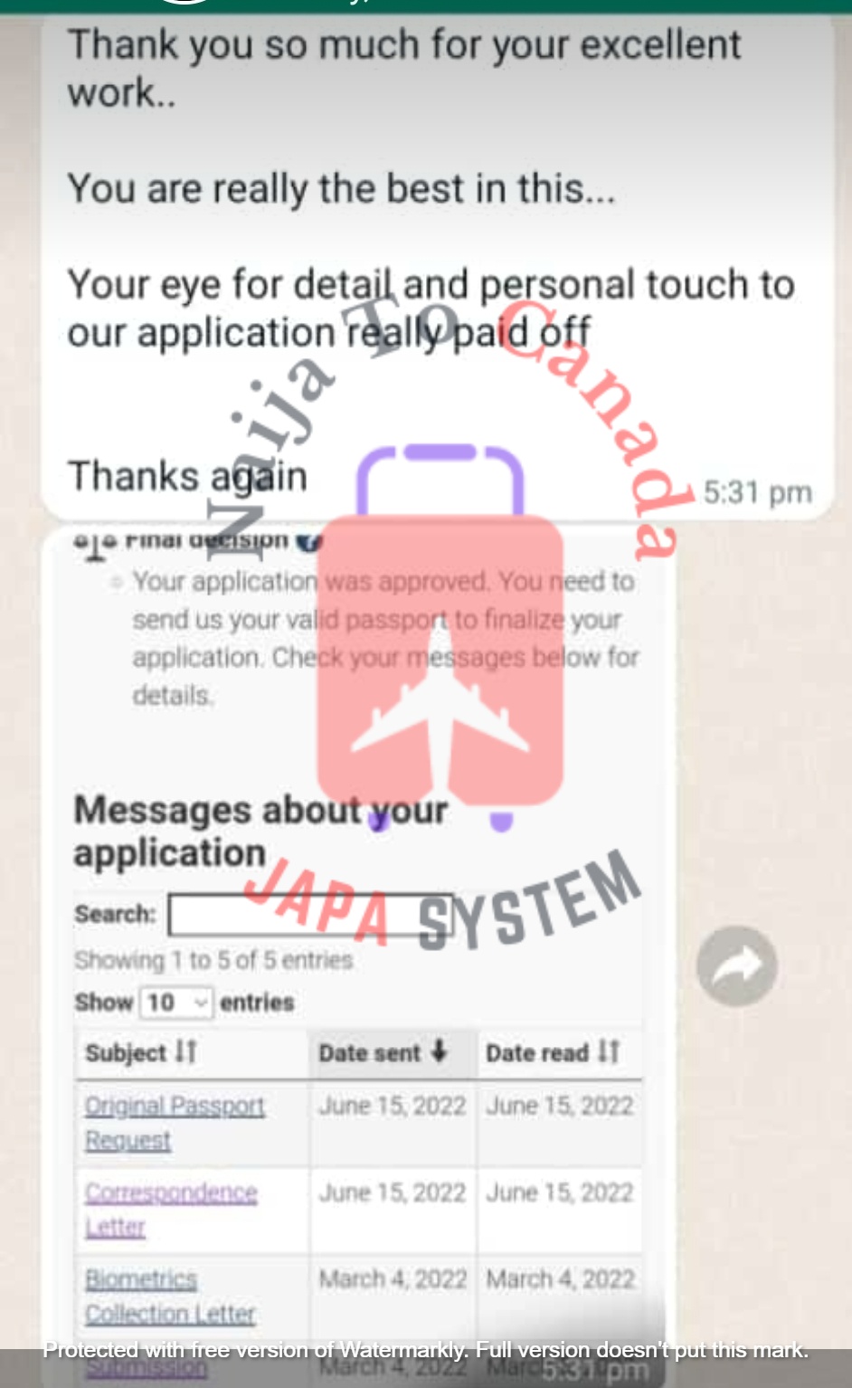 approval