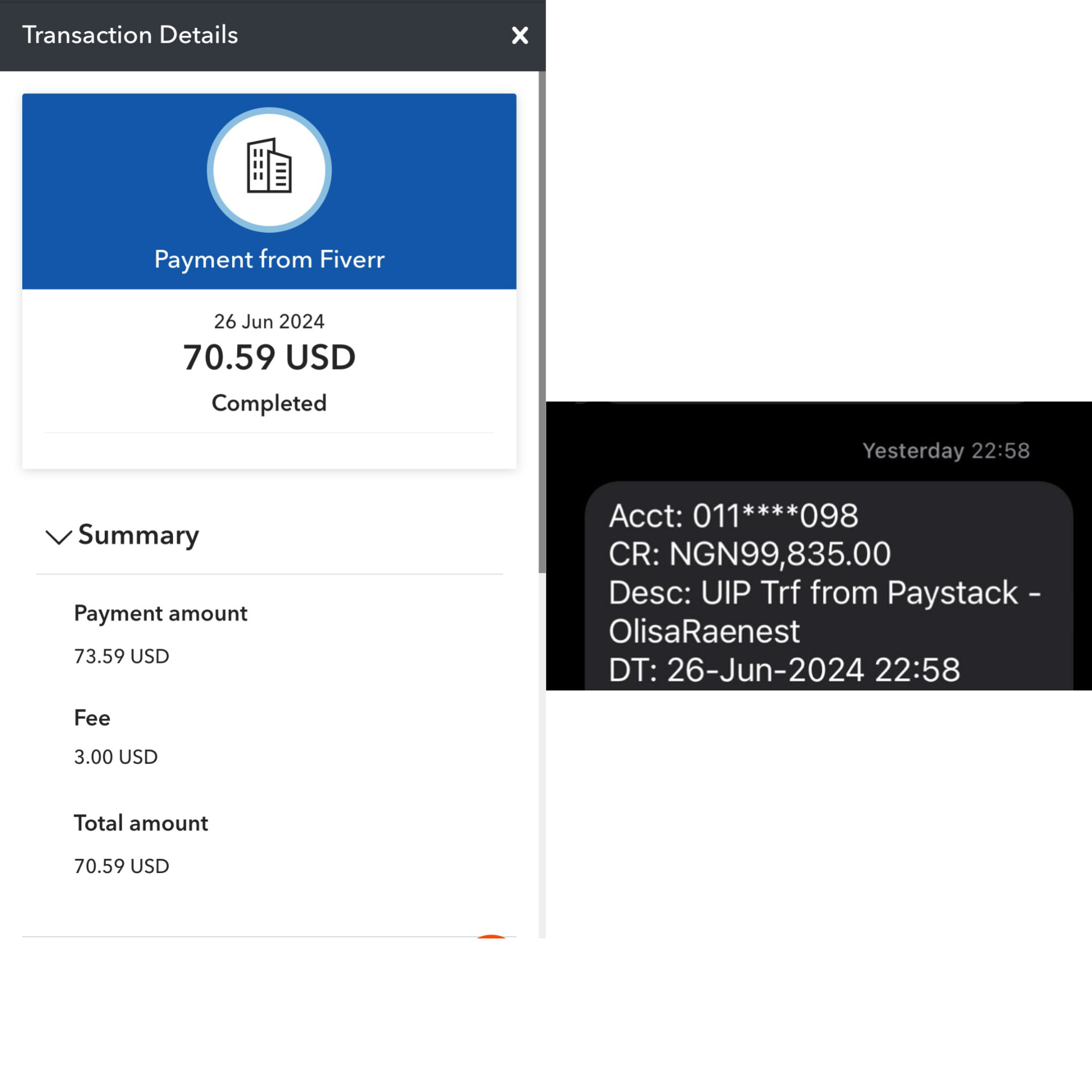 Fiverr payout